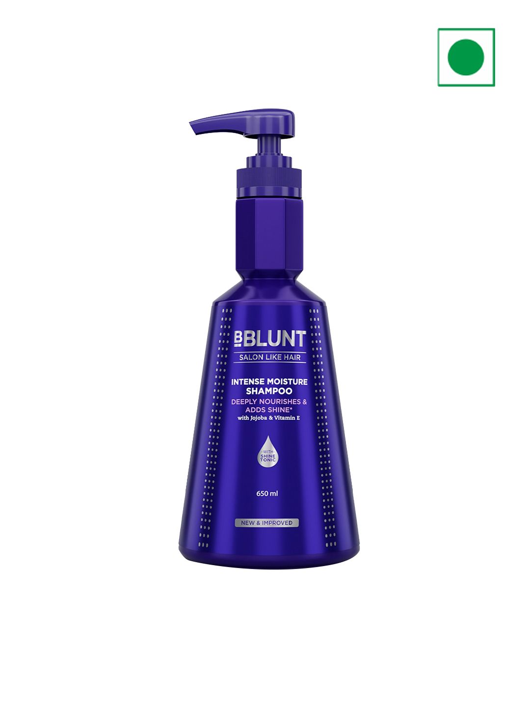 BBLUNT Intense Moisture Shampoo With Jojoba & Vitamin E  For Dry & Frizzy Hair - 650 ml