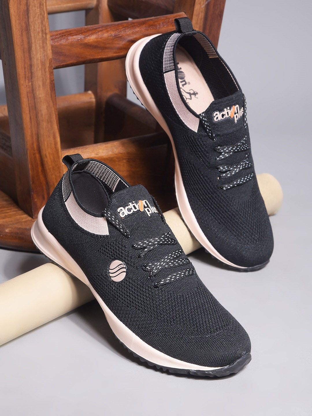 Action Plus Women Textured Lace Up Sneakers