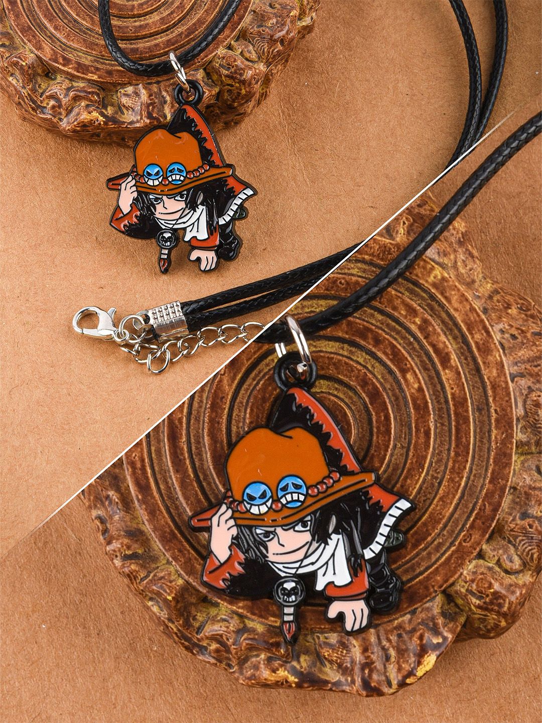 Buy COMICSENSE Unisex One Piece Anime Fire Fist Ace Necklace