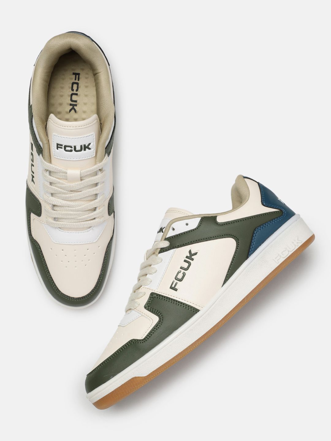 FCUK Men Colourblocked Sneakers