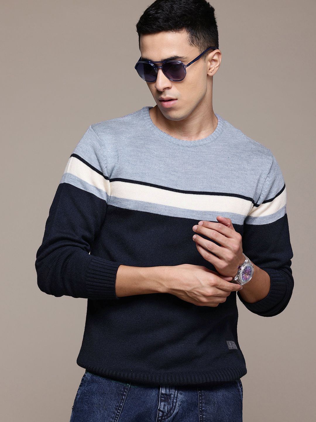 The Roadster Lifestyle Co. Colourblocked Pullover