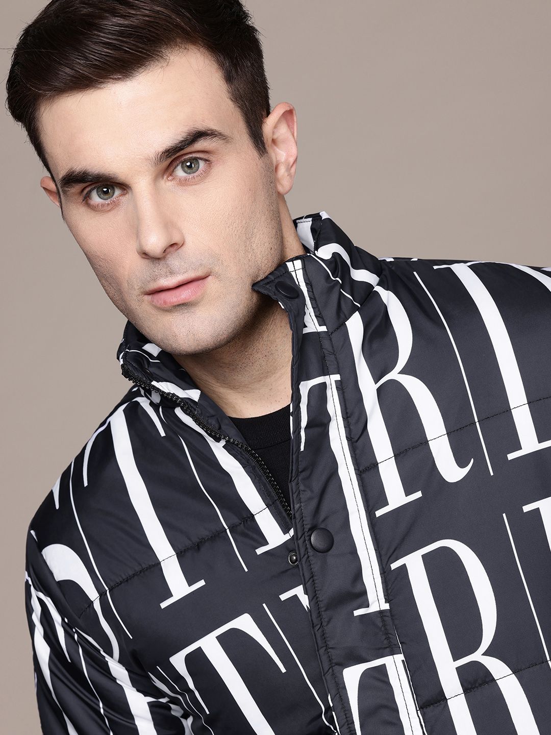 The Roadster Lifestyle Co. Typography Print Padded Jacket
