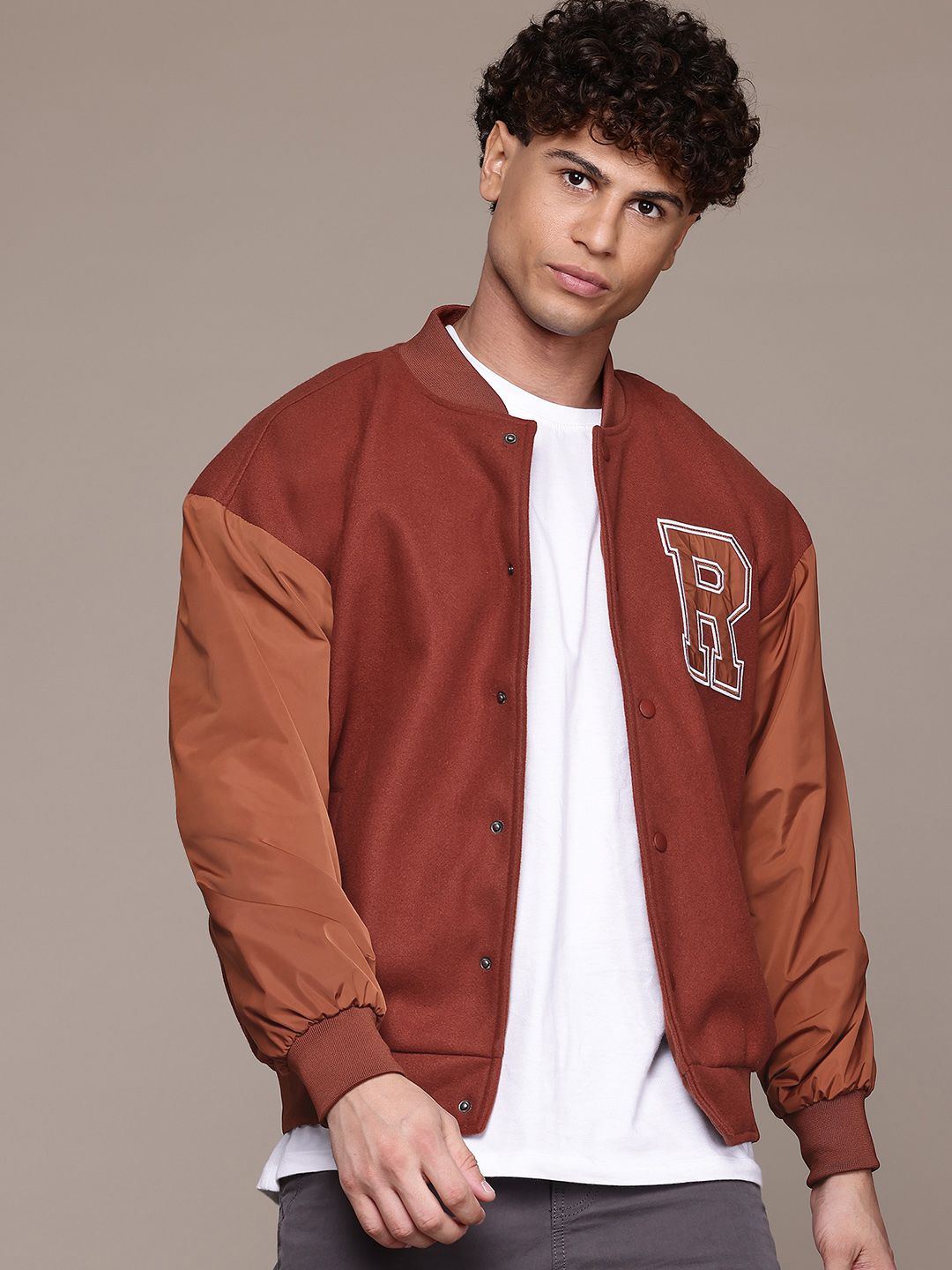 The Roadster Lifestyle Co. Applique Detailing Bomber Jacket