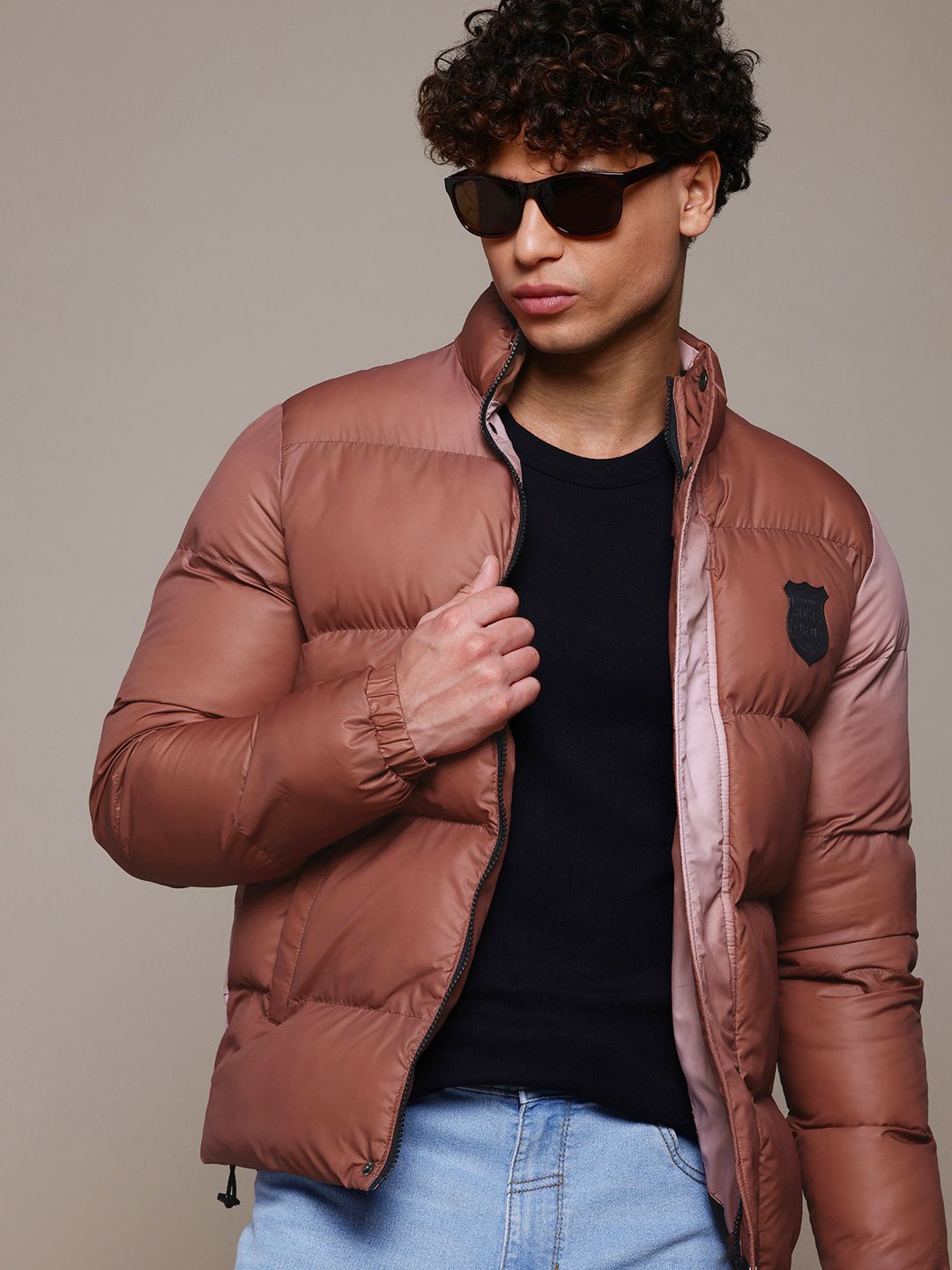 The Roadster Lifestyle Co. Mock Collar Padded Jacket