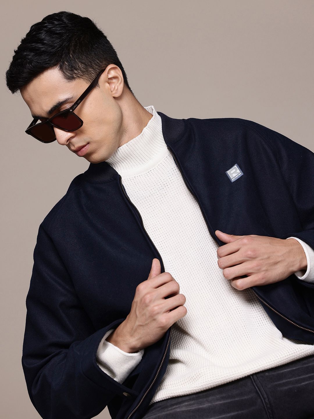 The Roadster Lifestyle Co. Stand Collar Bomber Jacket