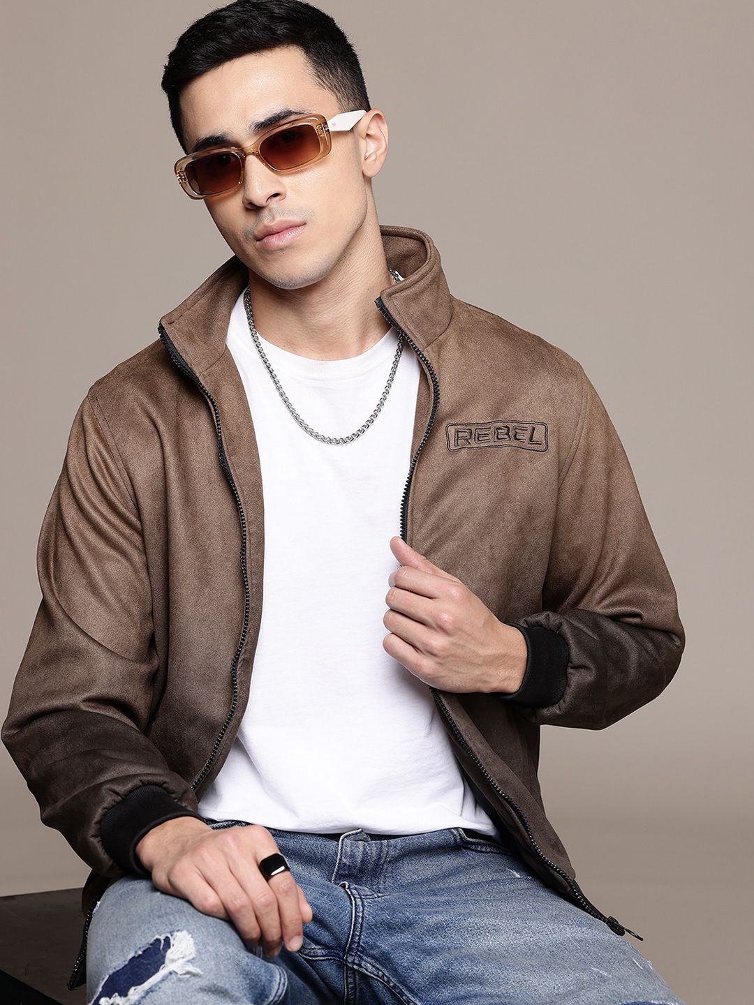 The Roadster Life Co. Stand Collar Ombre Tailored Jacket