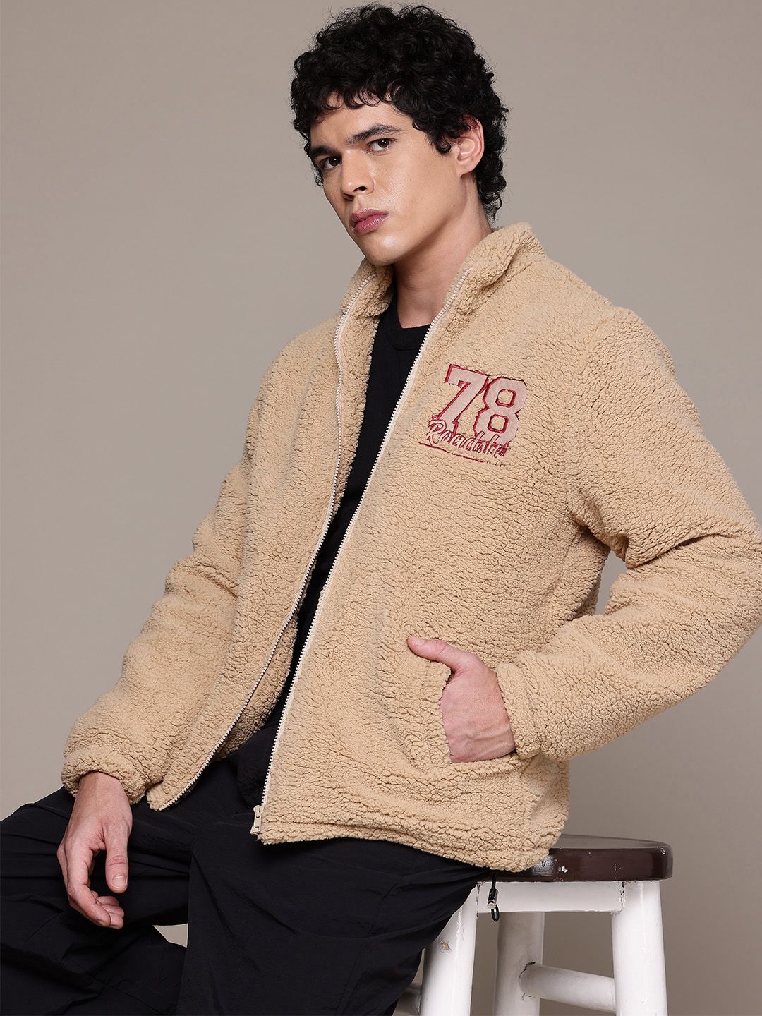 The Roadster Lifestyle Co. Men Sherpa Tailored Jacket