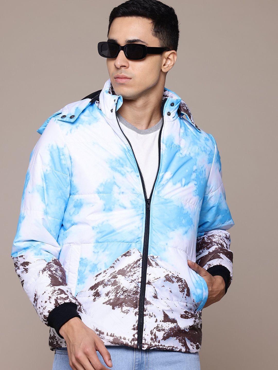 The Roadster Lifestyle Co. Abstract Print Tailored Jacket