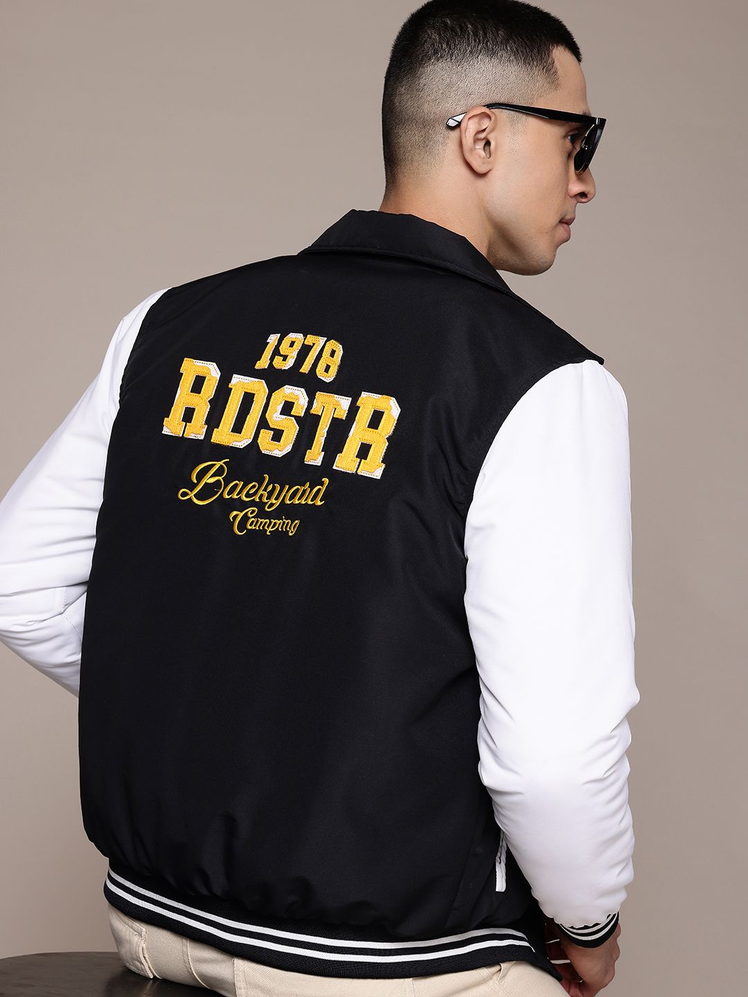 The Roadster Lifestyle Co. Brand Logo Embroidered Detail Padded Jacket