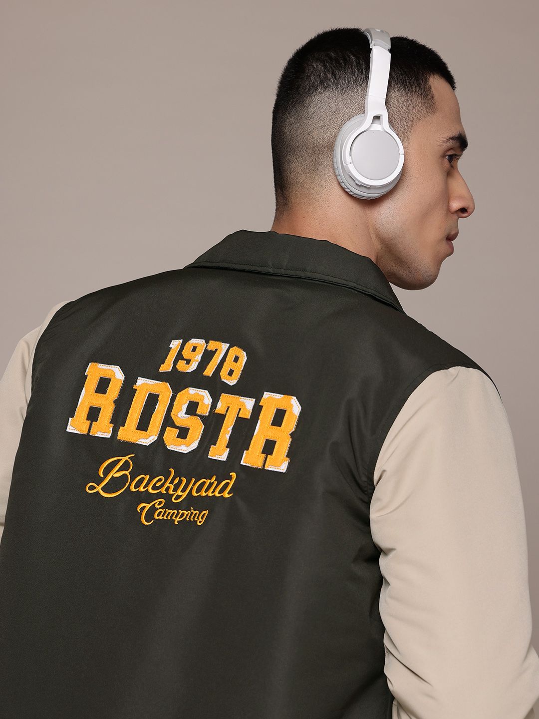The Roadster Lifestyle Co. Men Typography Bomber Jacket