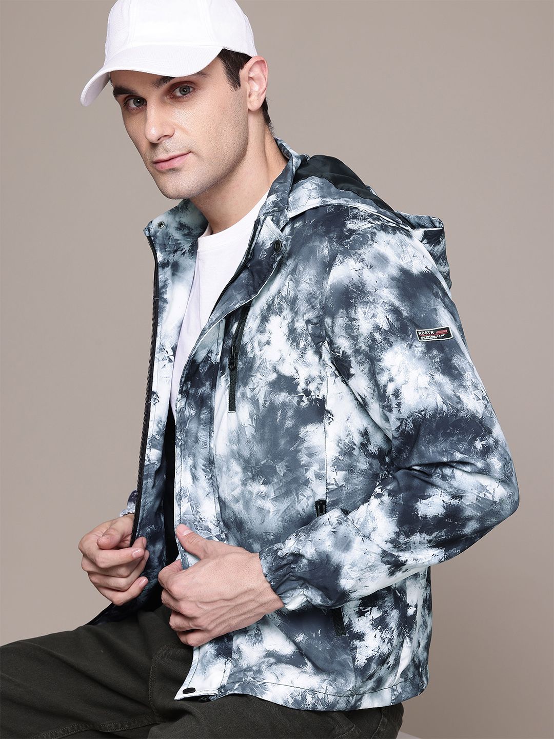 The Roadster Lifestyle Co. Abstract Print Tailored Jacket