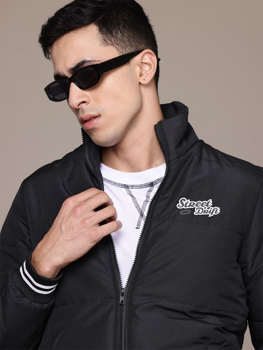 The Roadster Lifestyle Co. Typography Print Padded Jacket
