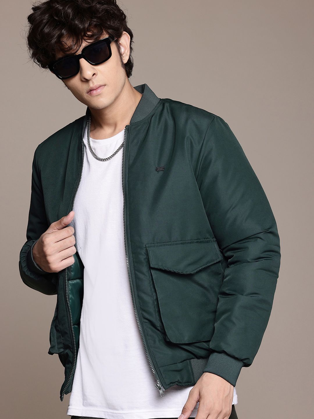 The Roadster Lifestyle Co. Oversized Pockets Bomber Jacket