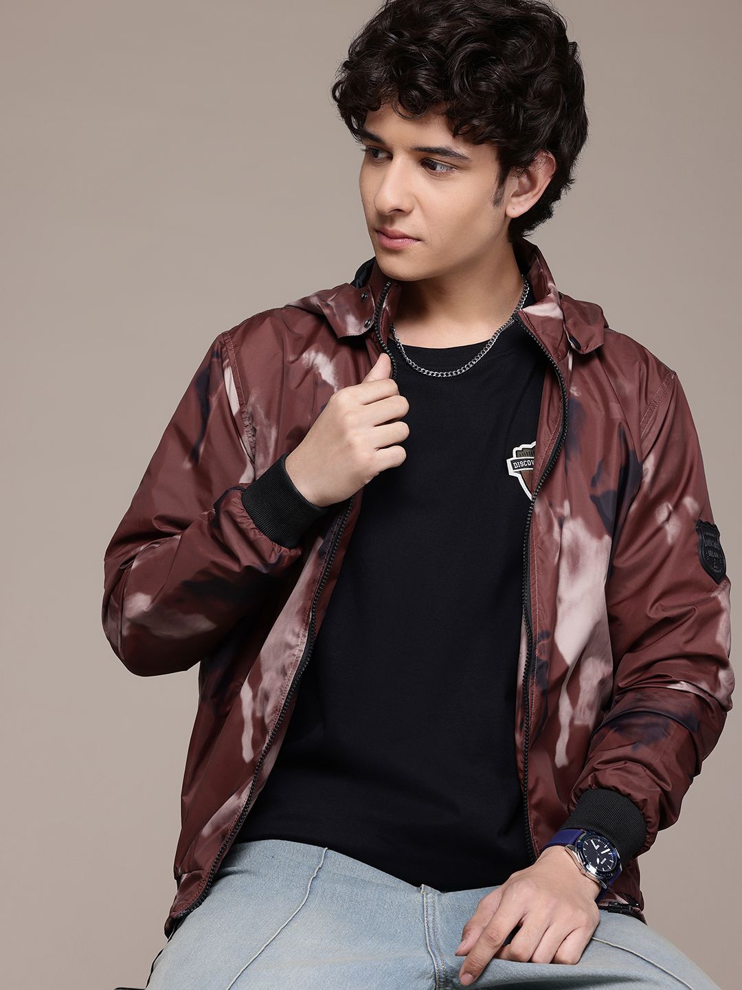 The Roadster Lifestyle Co. Dyed Hooded Bomber Jacket