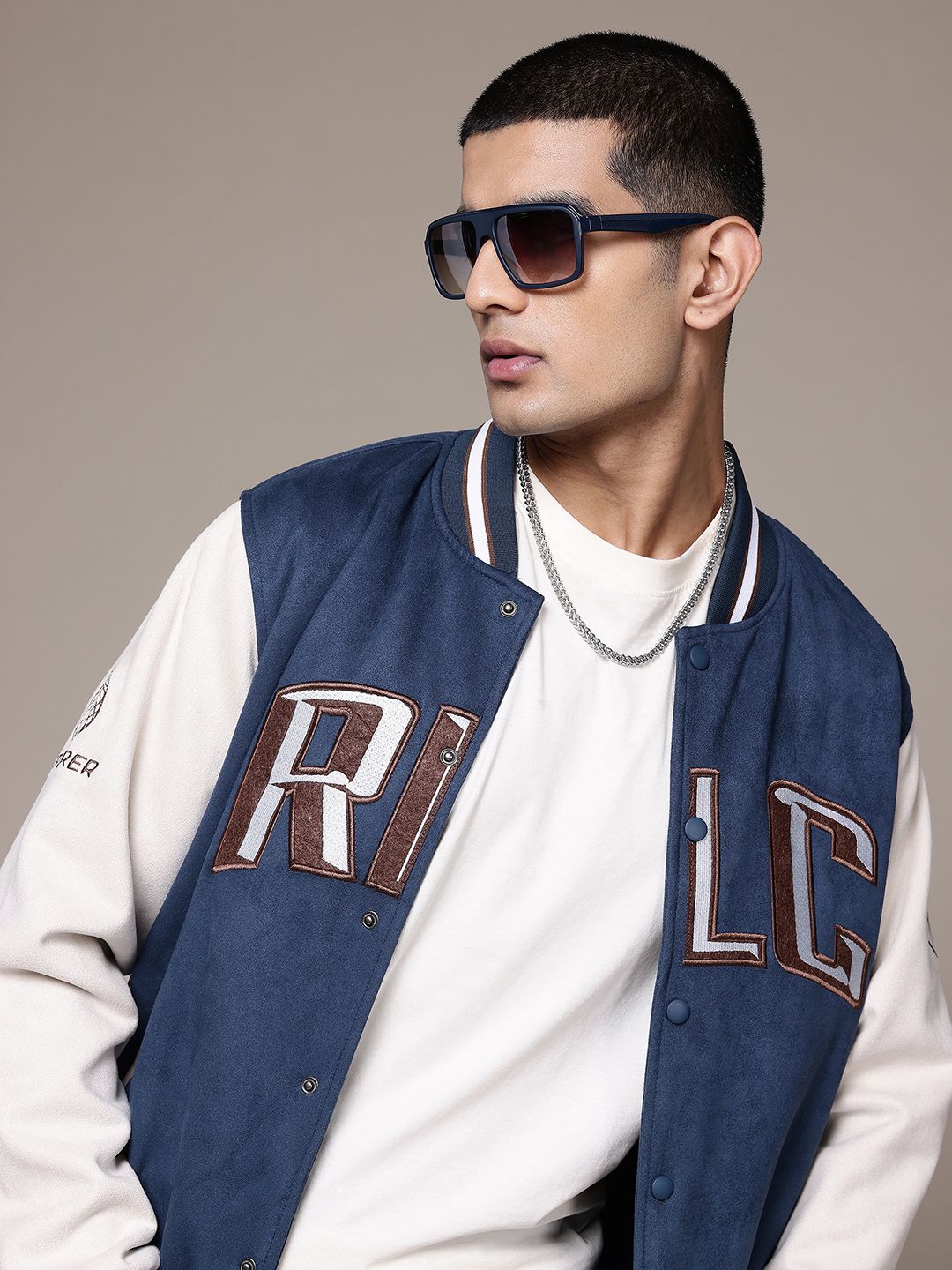 The Roadster Lifestyle Co. Embroidered Varsity Jacket