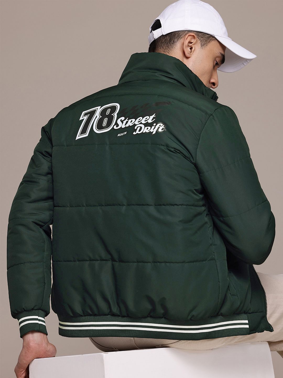 The Roadster Lifestyle Co. Typography Print Padded Jacket