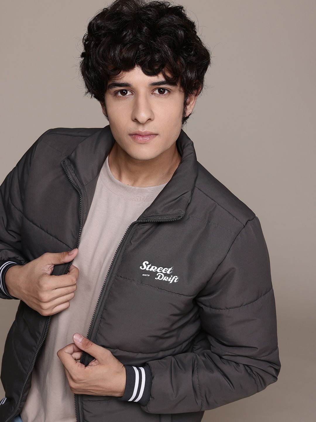 The Roadster Lifestyle Co. Printed Padded Jacket