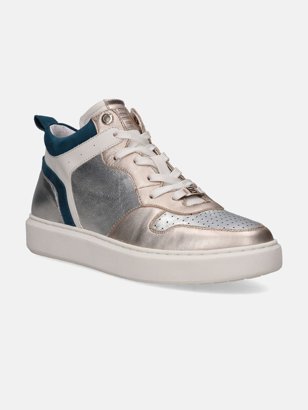 BAGATT Women Gina Colourblocked Leather High-Top Sneakers