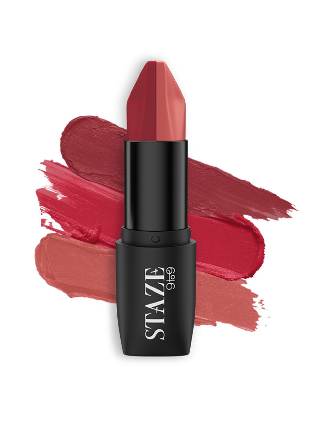 STAZE 9to9 Love Tri-Angle 3 in 1 Transferproof  Lipstick 3.8 g - Caramel Rose 03