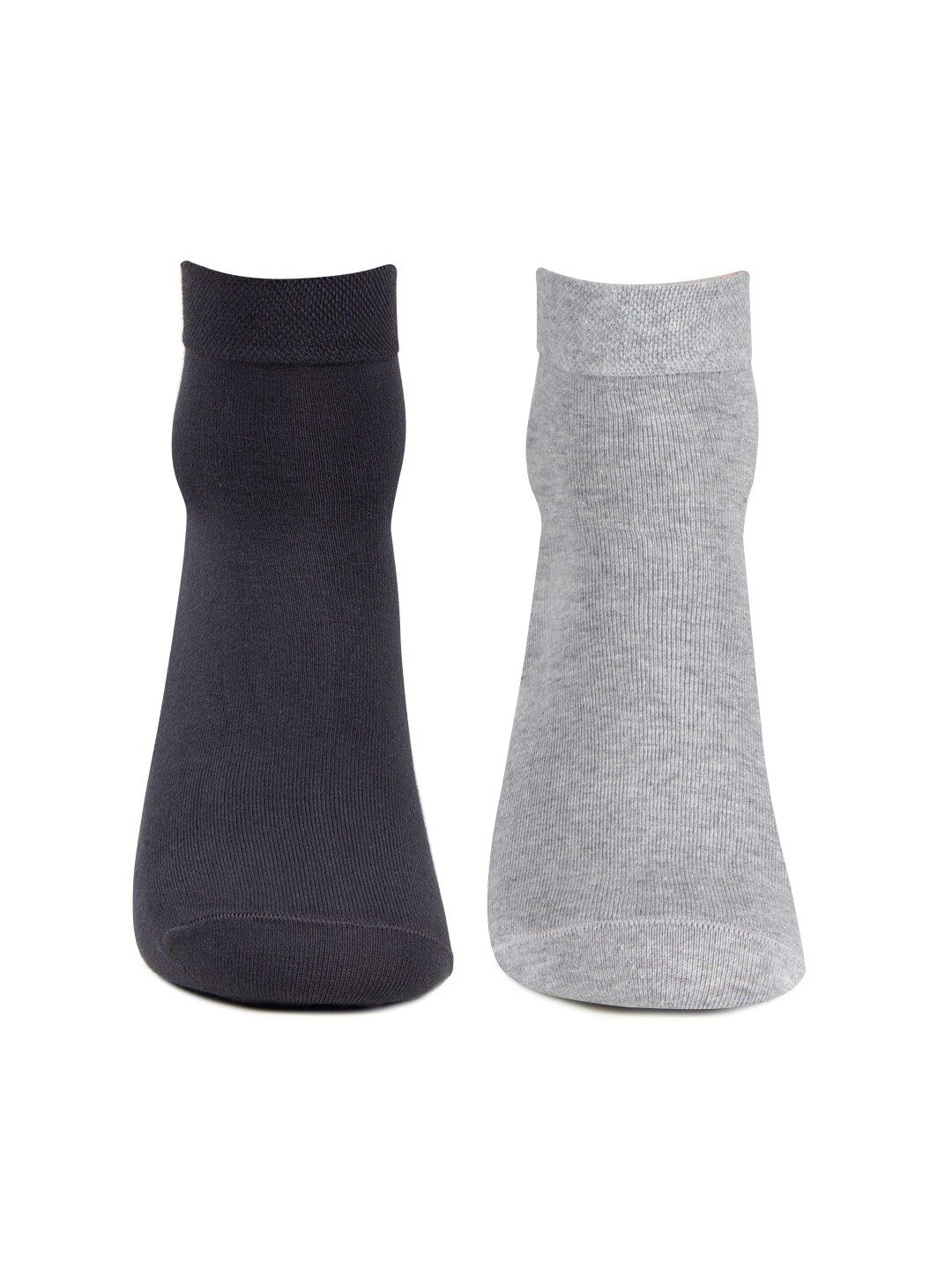 Bonjour Men Pack Of 2 Assorted Sweat Absorbency Cotton Ankle-Length Socks