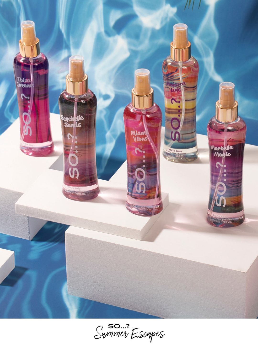 SO Women Bali Breeze, Aurora Nights, Ibiza Dreams & Miami Vibes Set Of 4 Body Mist