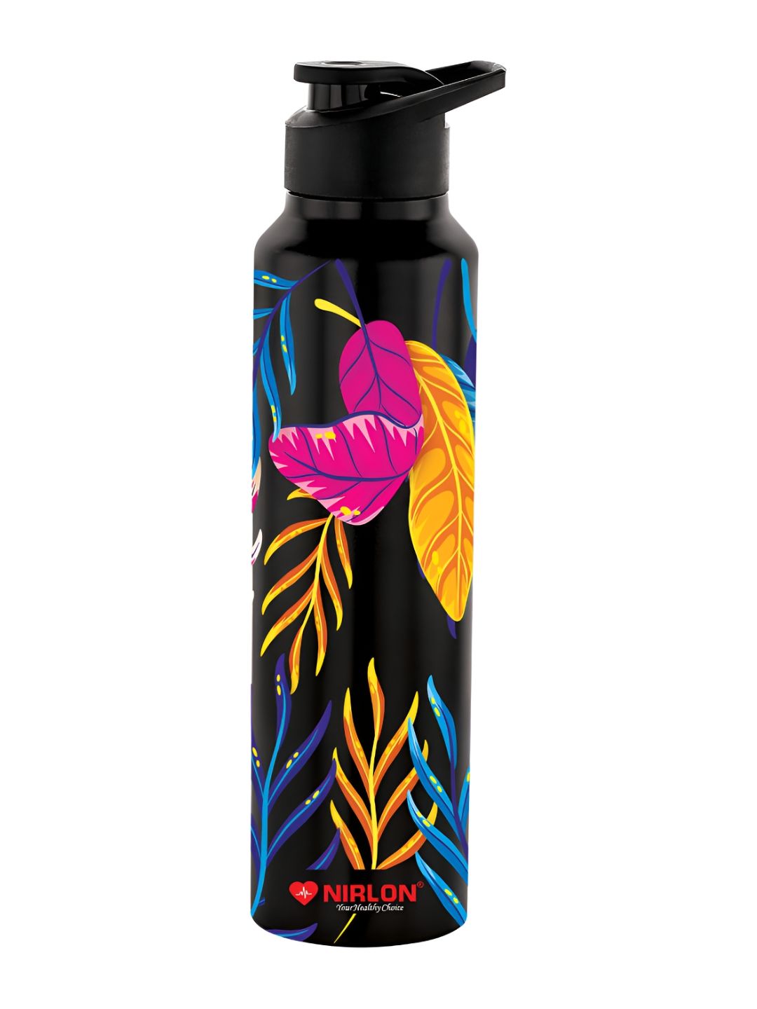 NIRLON Black Tropical Stainless Steel Single Wall Vacuum Sipper - 750ml