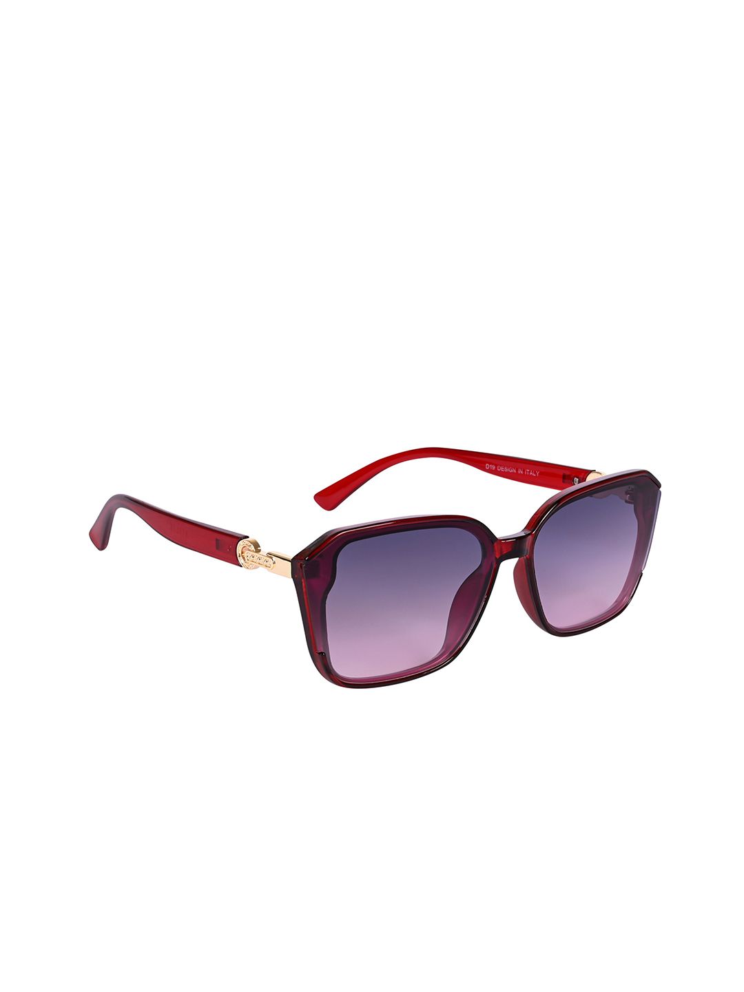 AISLIN Unisex Wayfarer Sunglasses with UV Protected Lens ES_13248-86-AS-D19-GYPK-WNGL-WF