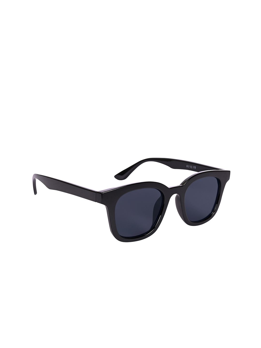 AISLIN Unisex Wayfarer Sunglasses with UV Protected Lens ES_13258-87-AS-2101-BLK-BLK-WF