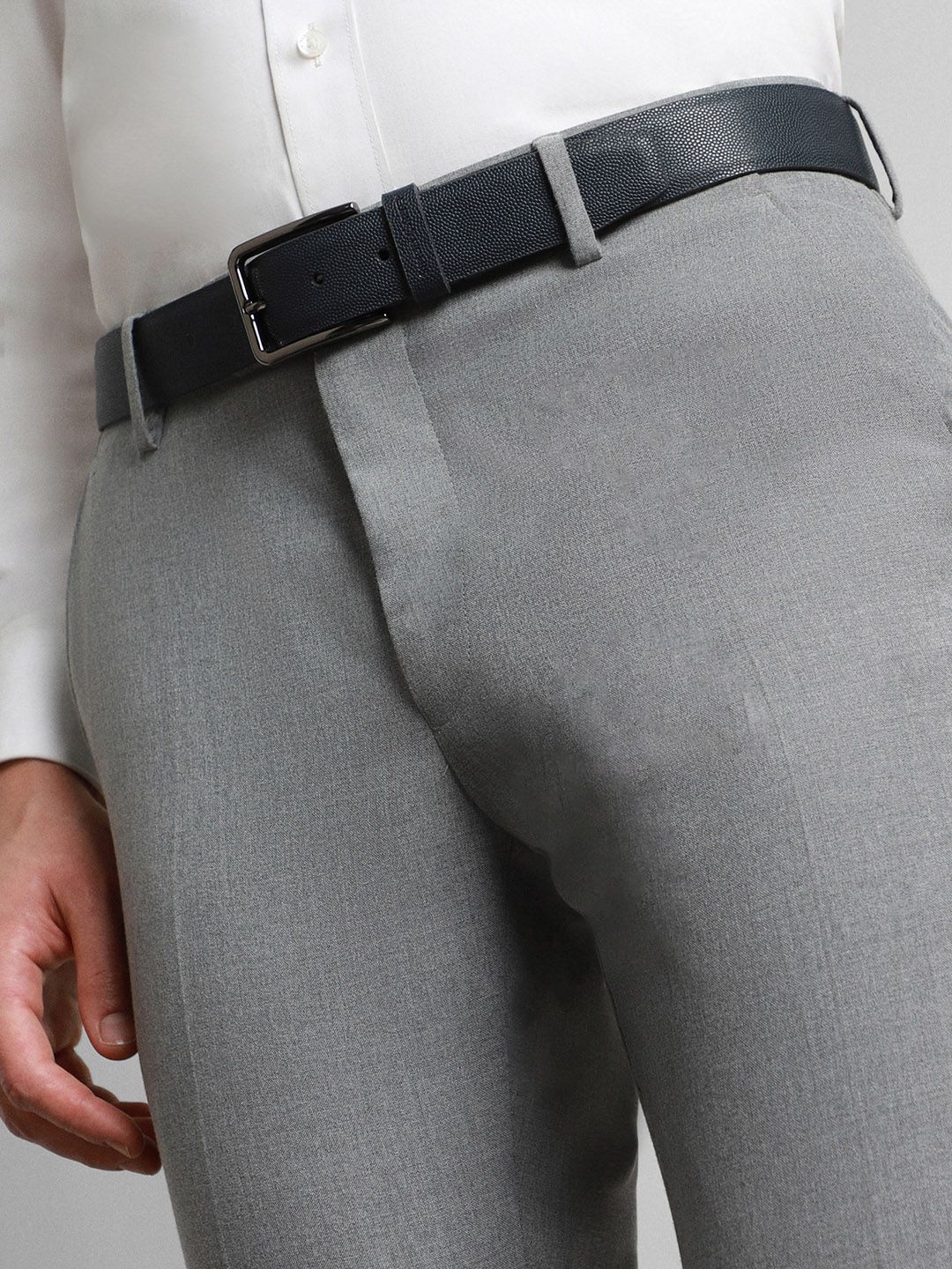 SIMON CARTER LONDON Men Textured Leather Formal Belt