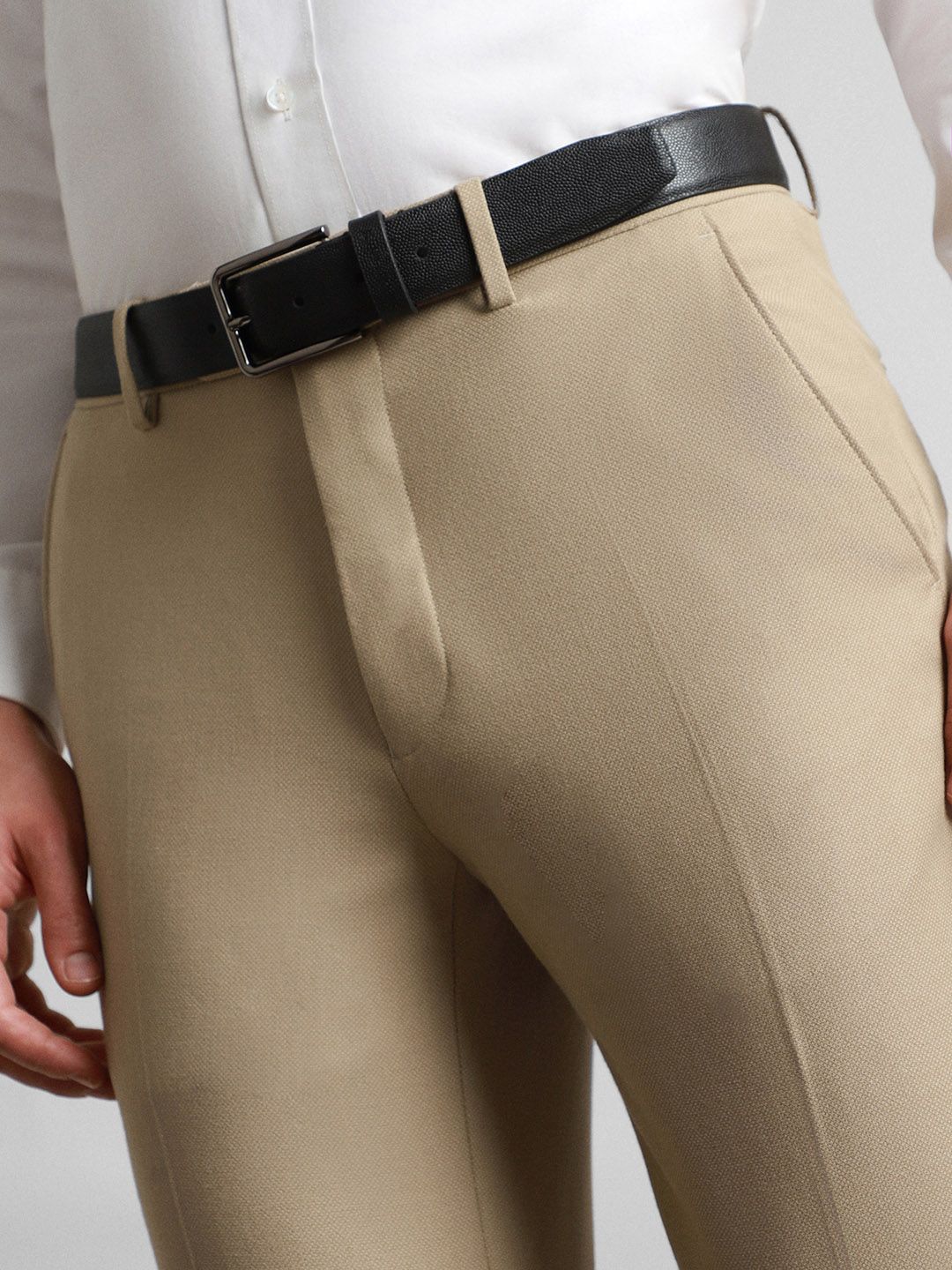 SIMON CARTER LONDON Men Textured Leather Formal Belt