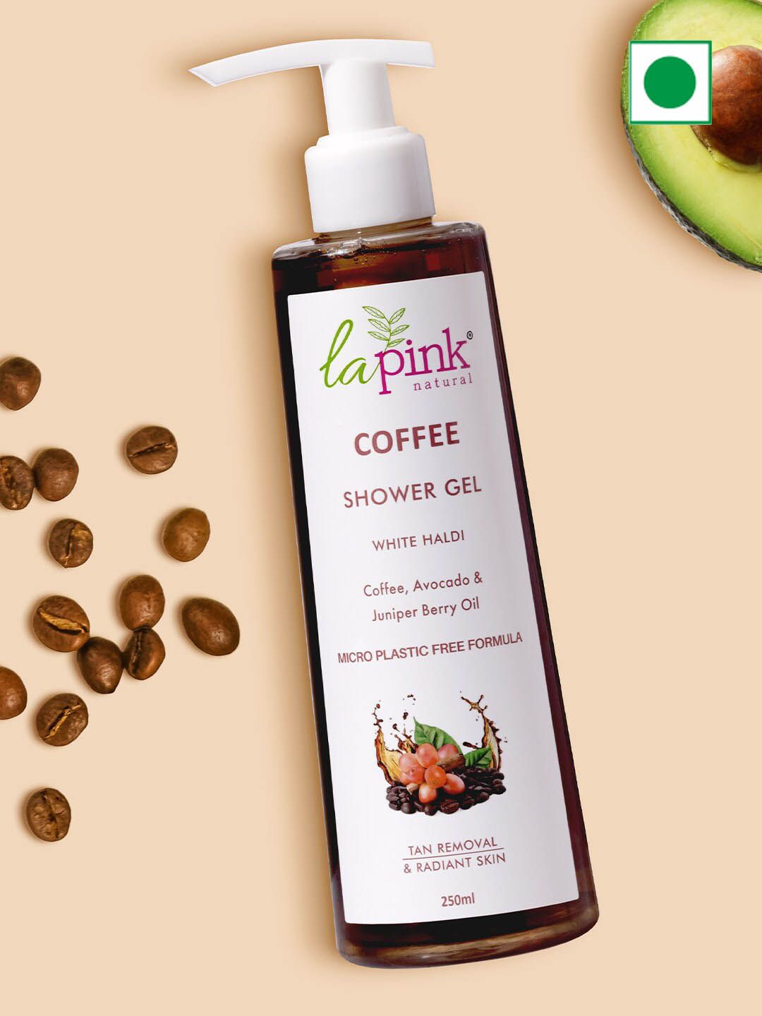 La Pink Coffee Sulphate Free Shower Gel for Dead Skin & Tan Removal - 250 ml