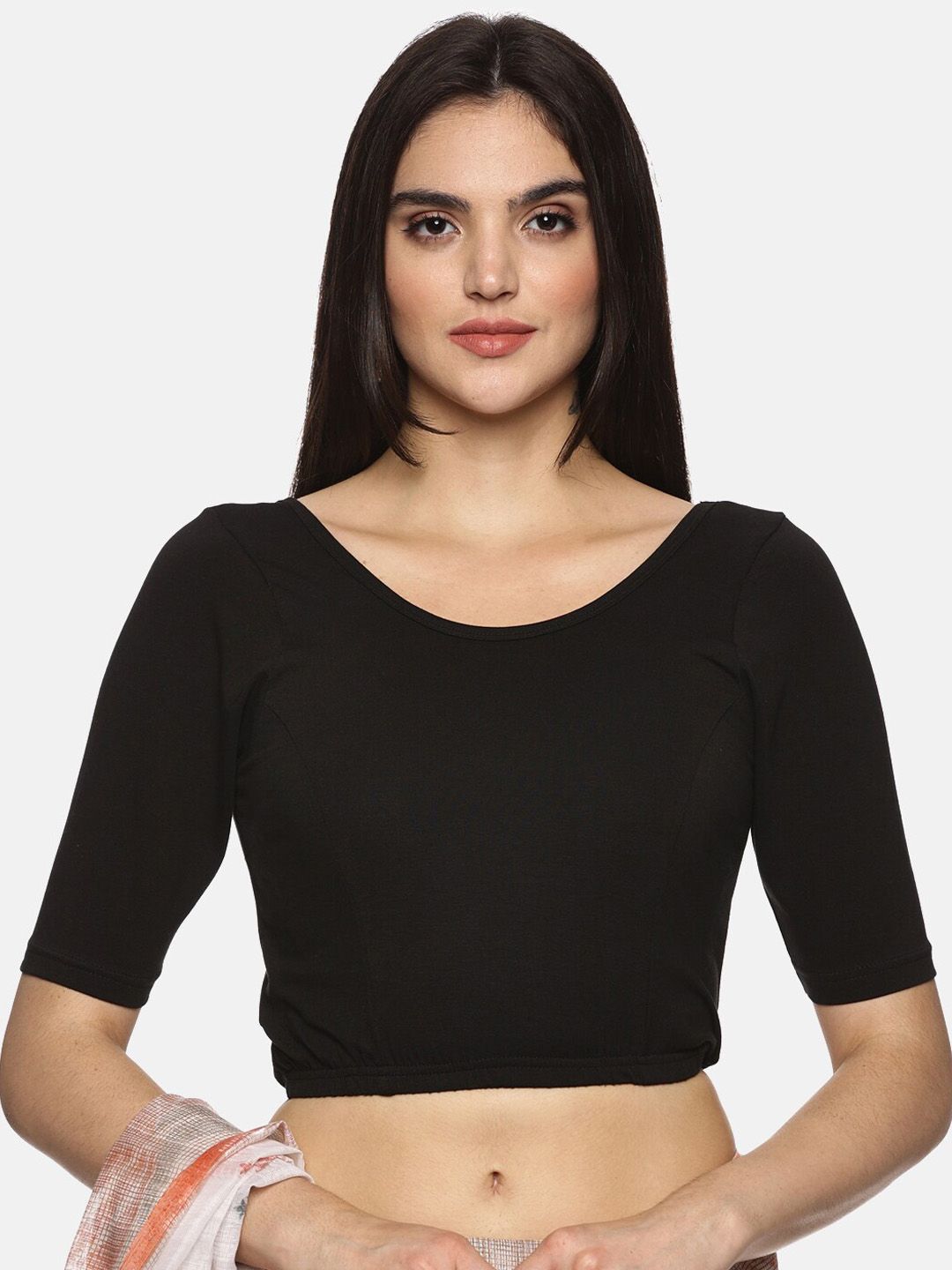 NOT YET by us Stretchable Readymade Saree Blouse