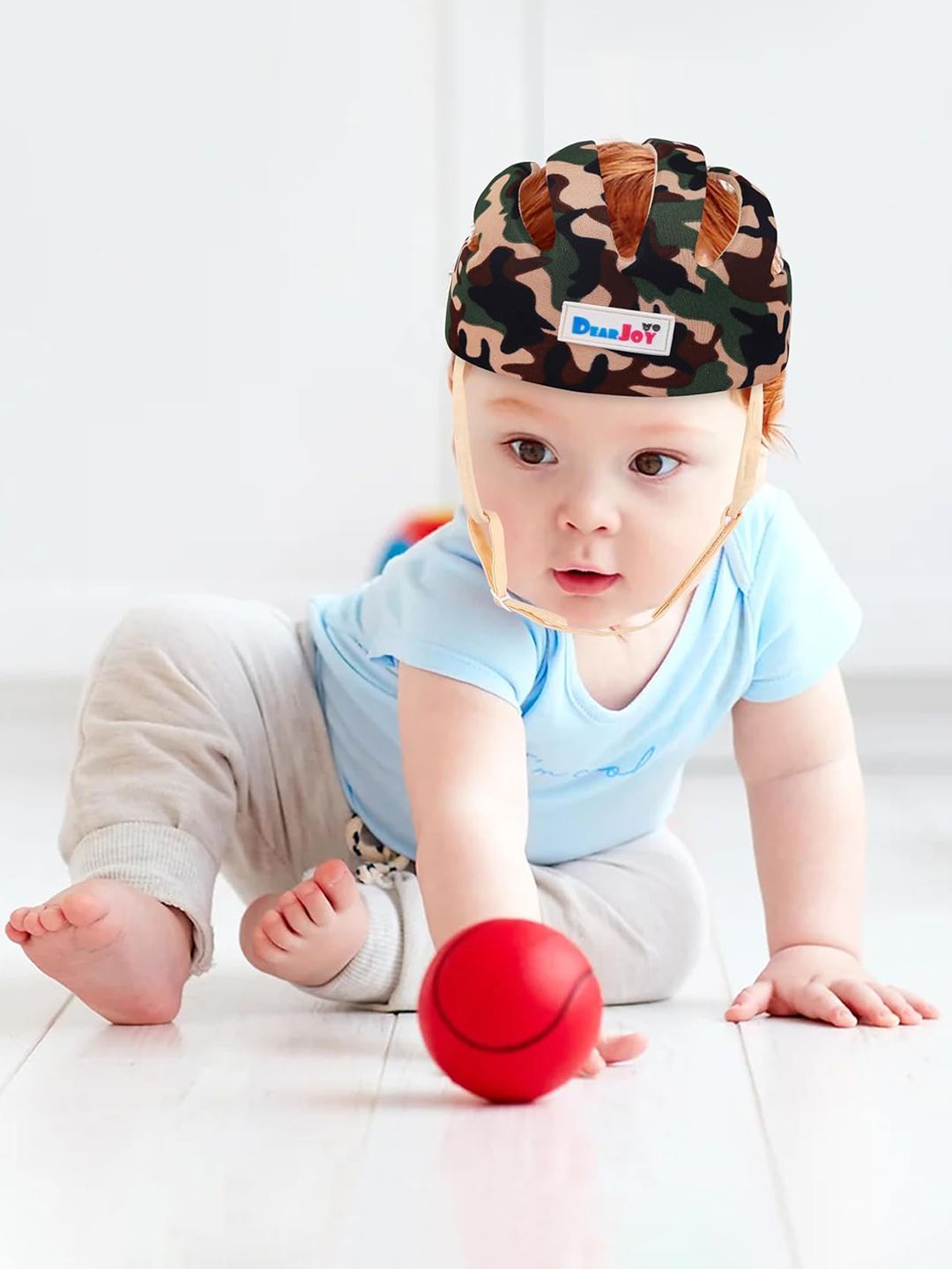 DearJoy Kids Corner Guard & Proper Ventilation & Kneepads Safety Helmets