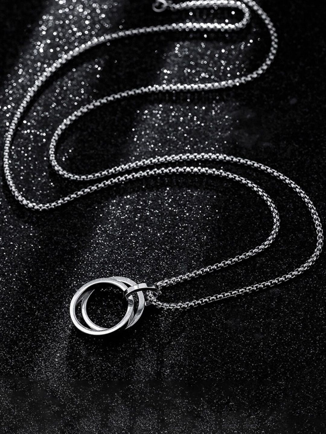 SALTY Stainless Steel Circular Pendant with Chain