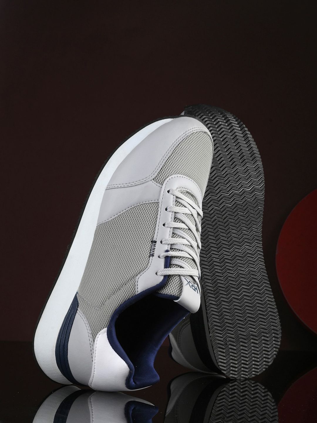 HRX by Hrithik Roshan Men Grey Round Toe Mesh Sneakers