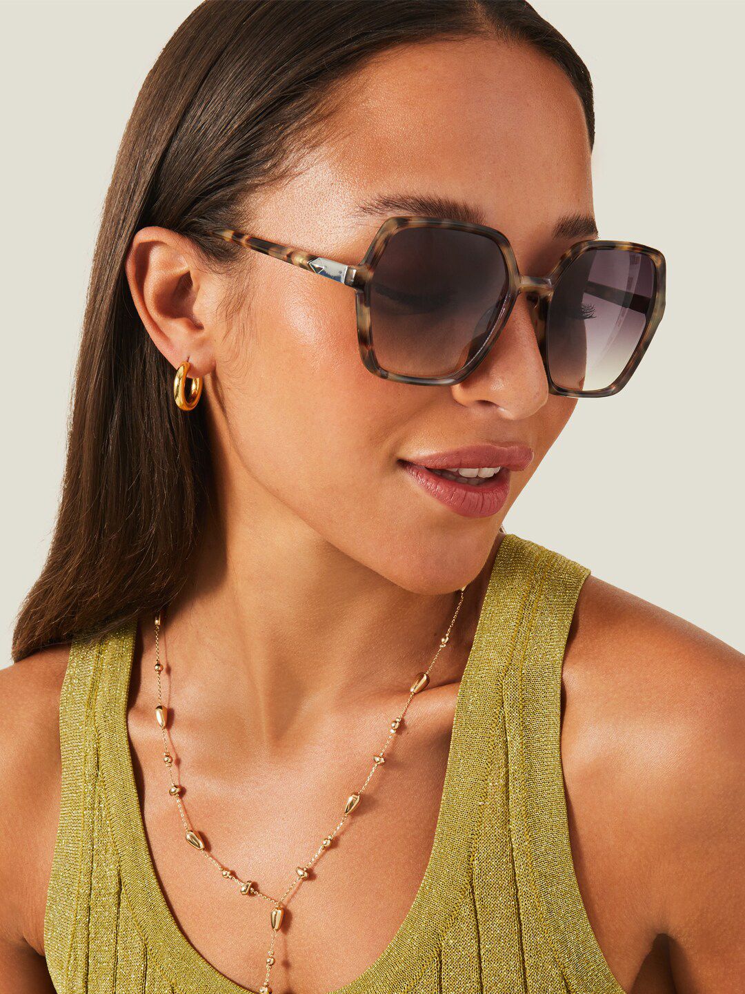 Accessorize Women Square Sunglasses with UV Protected Lens MA-10001925571