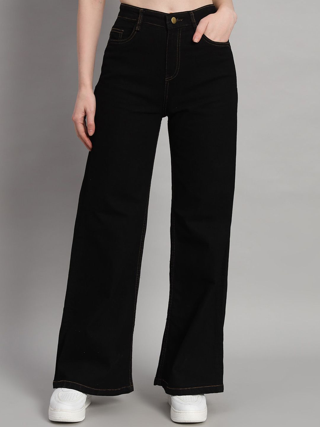 GUTI Women Flared High-Rise Stretchable Jeans