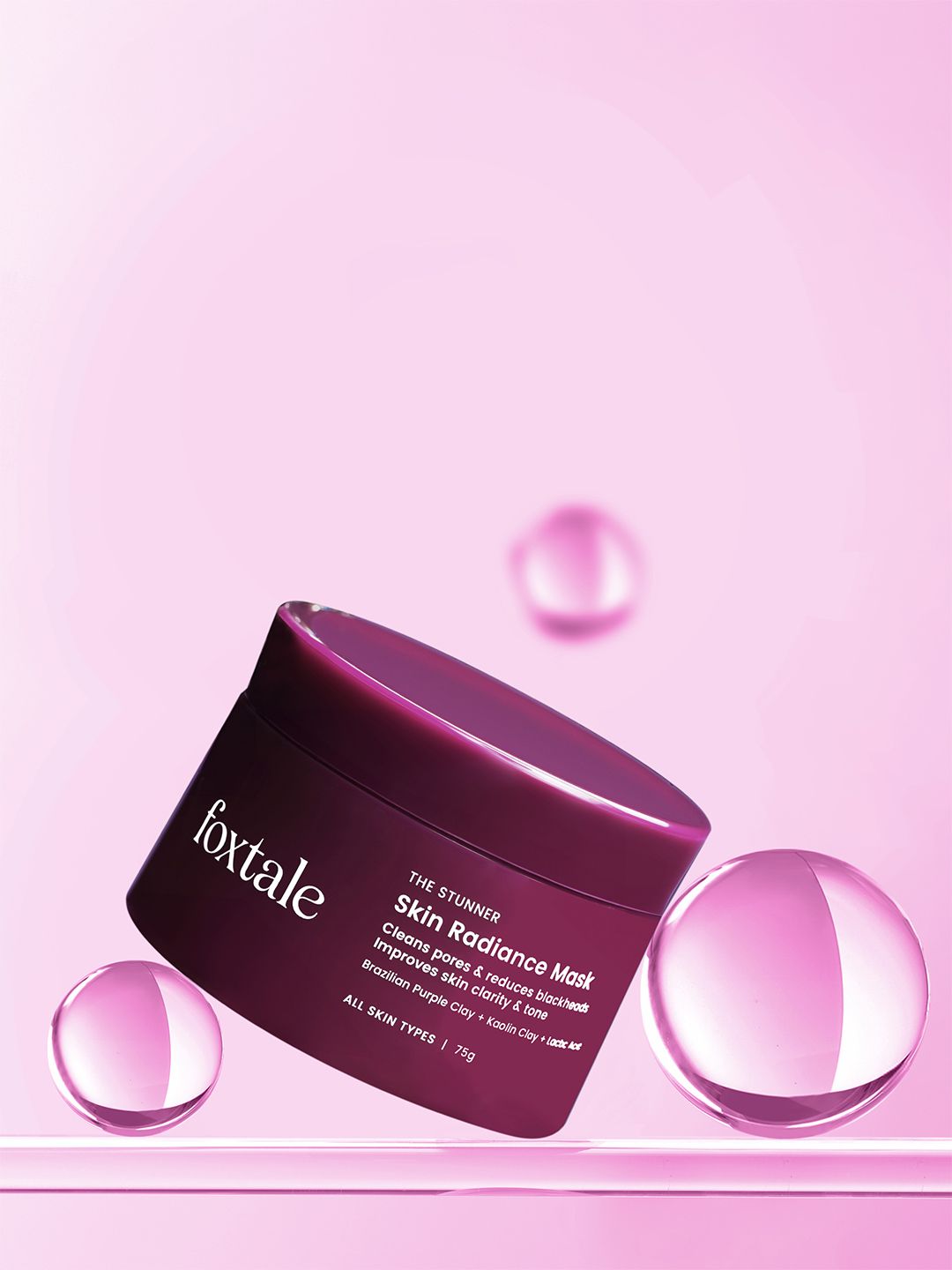 FoxTale The Stunner Skin Radiance Mask For Instant Brightness & Tan Removal -75mg
