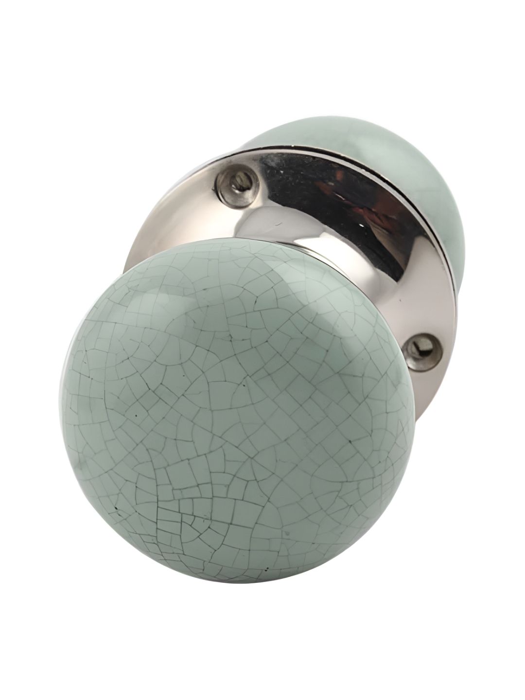 Indianshelf Green Crackle Printed Door Handle