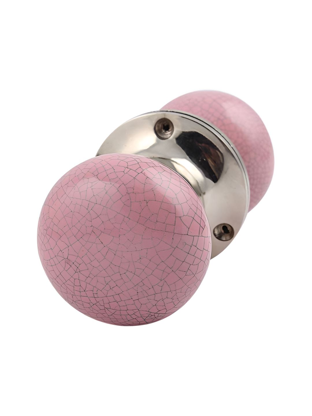 Indianshelf Pink Crackle Printed Door Handle