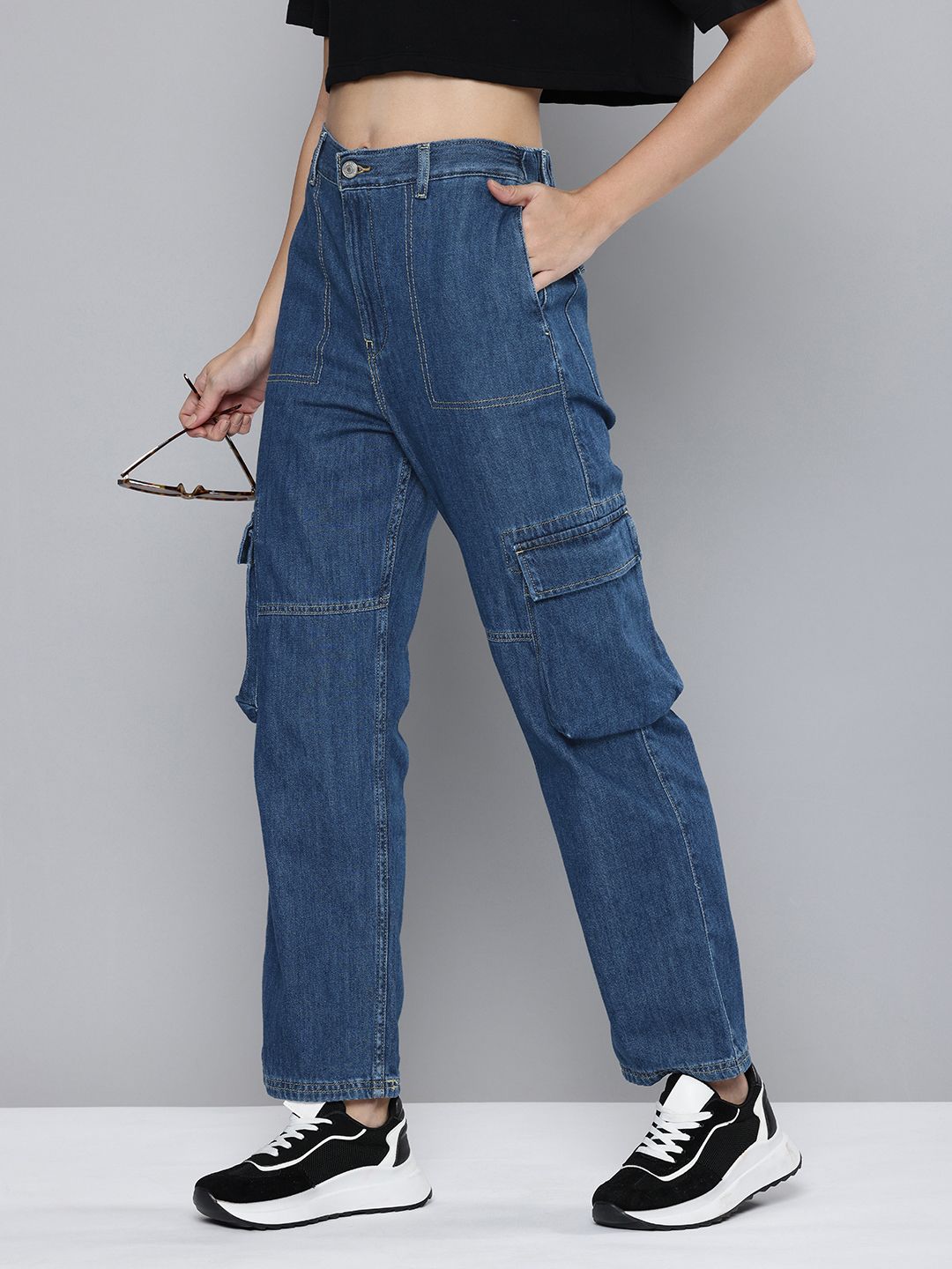 Levis Levis Women's Blue Bootcut Fit Mid Rise Jeans