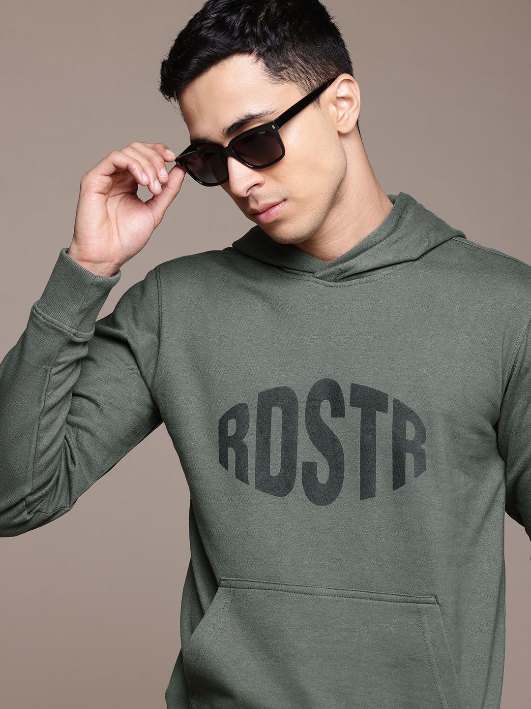 The Roadster Lifestyle Co. Printed Hooded Sweatshirt