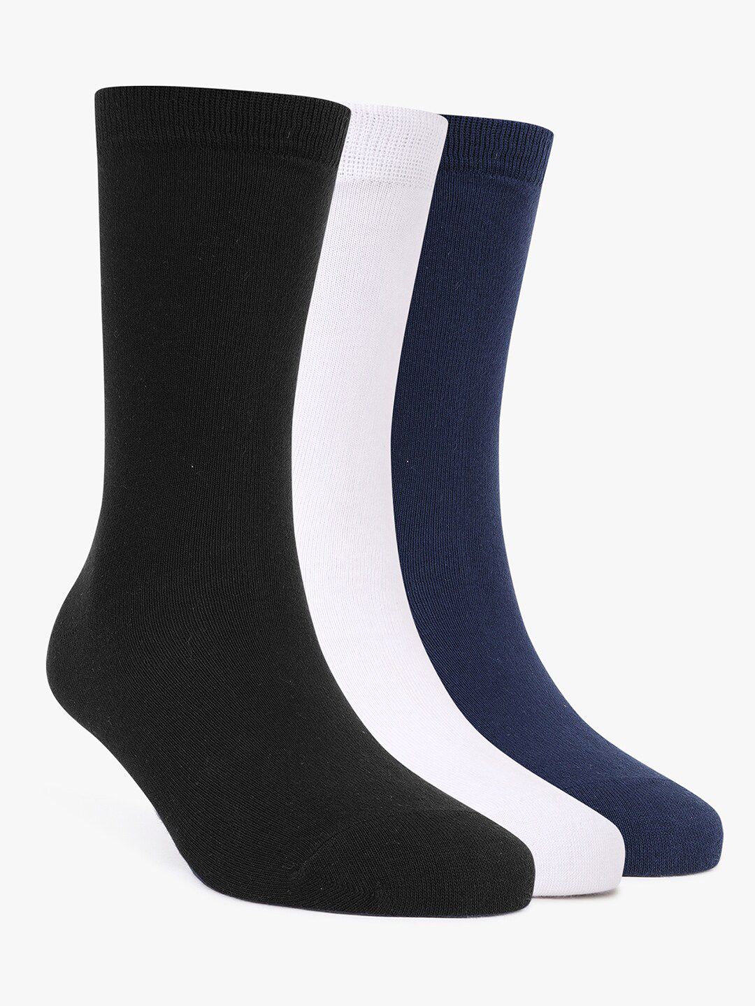 TOFFCRAFT Men Pack of 3 Breathable Cotton Calf-Length Socks