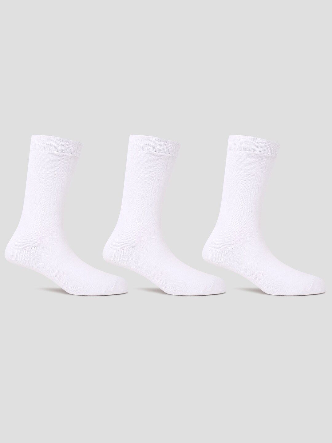 TOFFCRAFT Men Pack Of 3 Cotton Anti-Odour Calf Length Socks