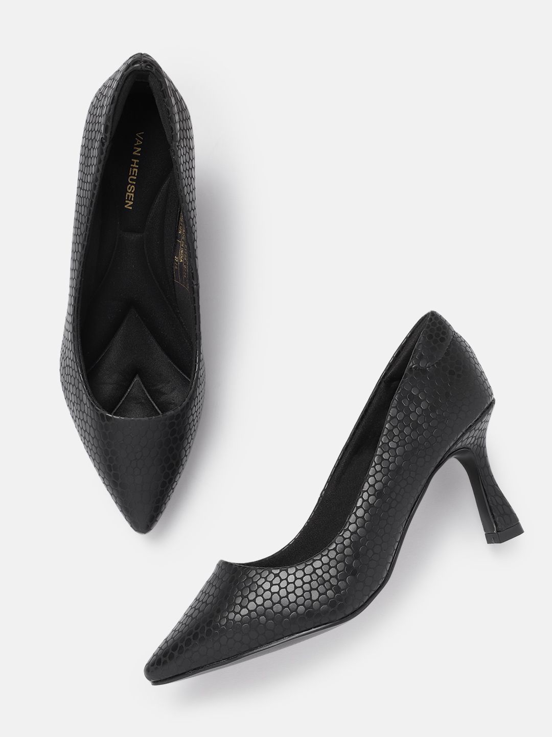 Van Heusen Textured Slim Heel Pumps