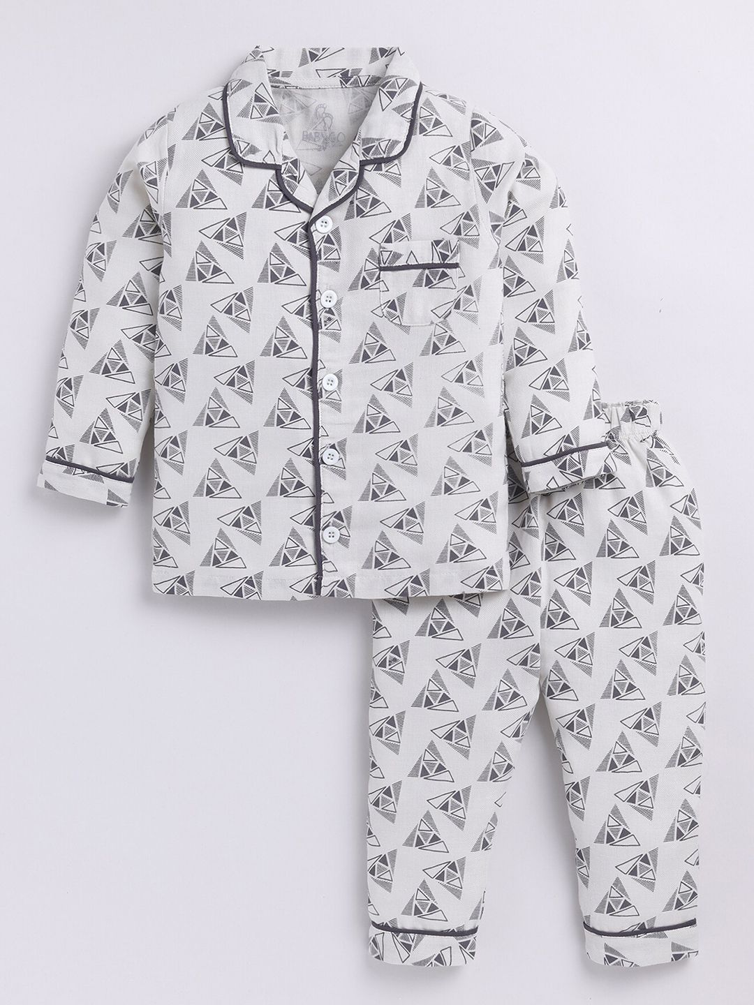 BABY GO Kids Printed Shirt With Pyjamas