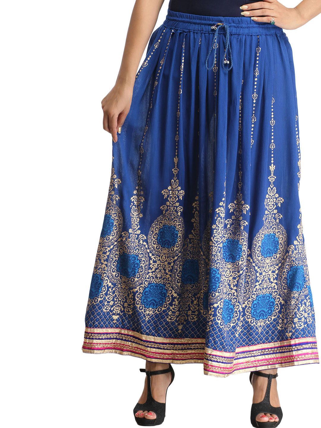 【at】Ameri INDIA EMBROIDERY SKIRT S Buy Exotic India Embellished Embroidered Flared A-Line Maxi Skirt