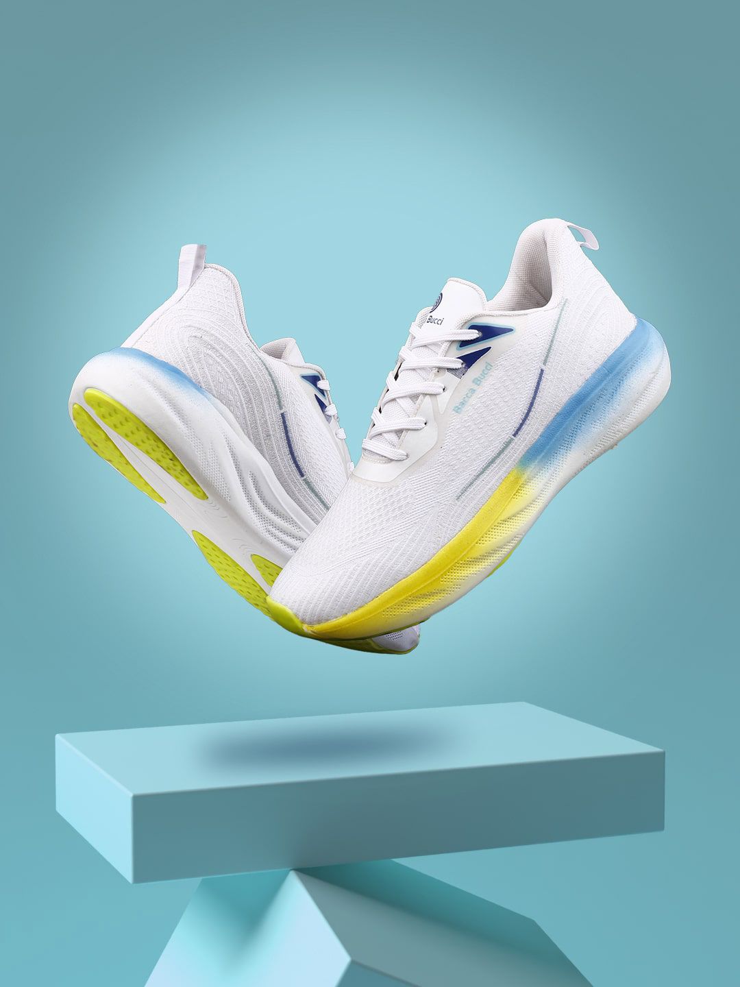bacca bucci Men White horizon Mesh Casual Sports Shoes