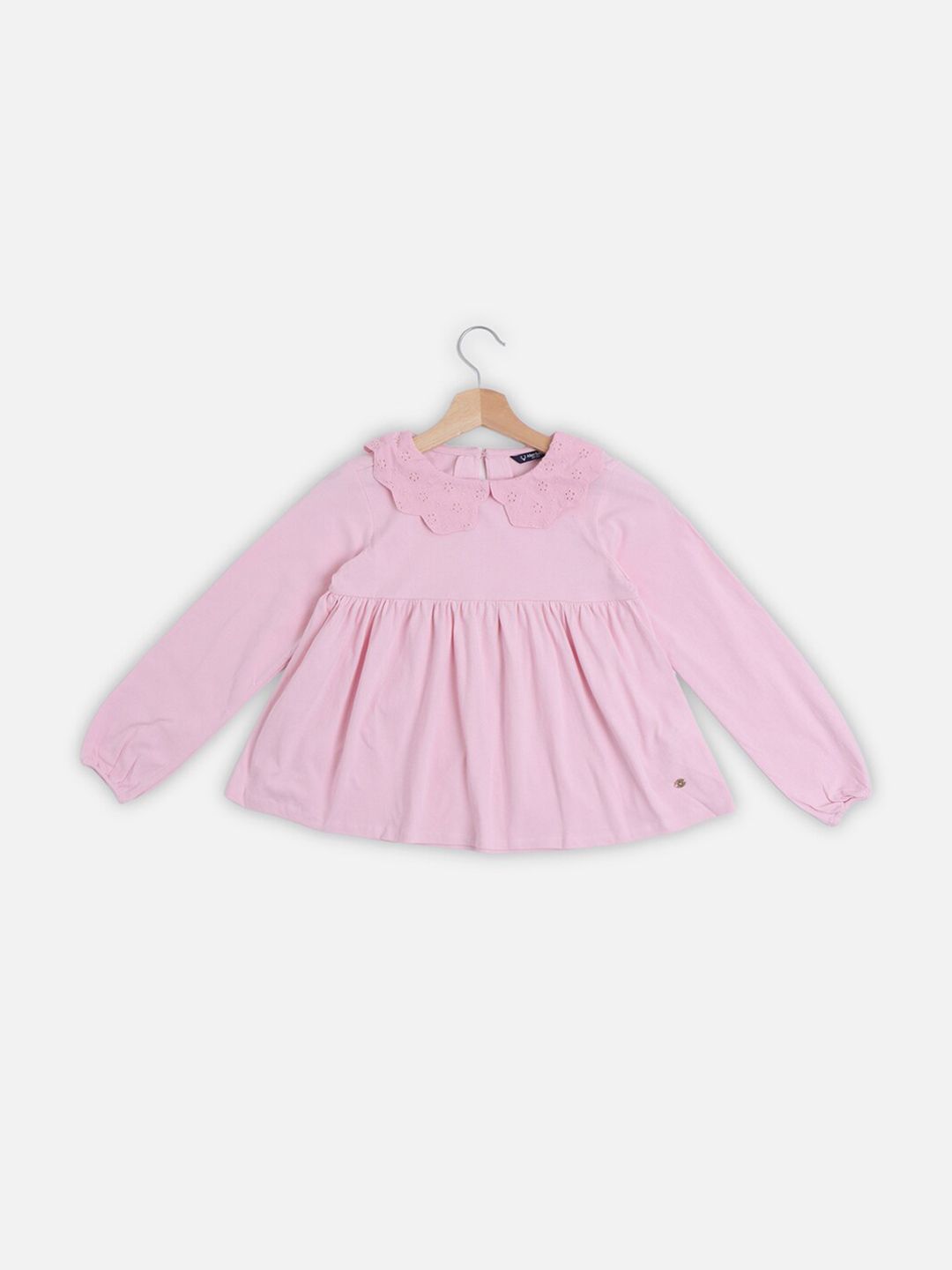 Allen Solly Junior Girls Puff Sleeves Cotton Top