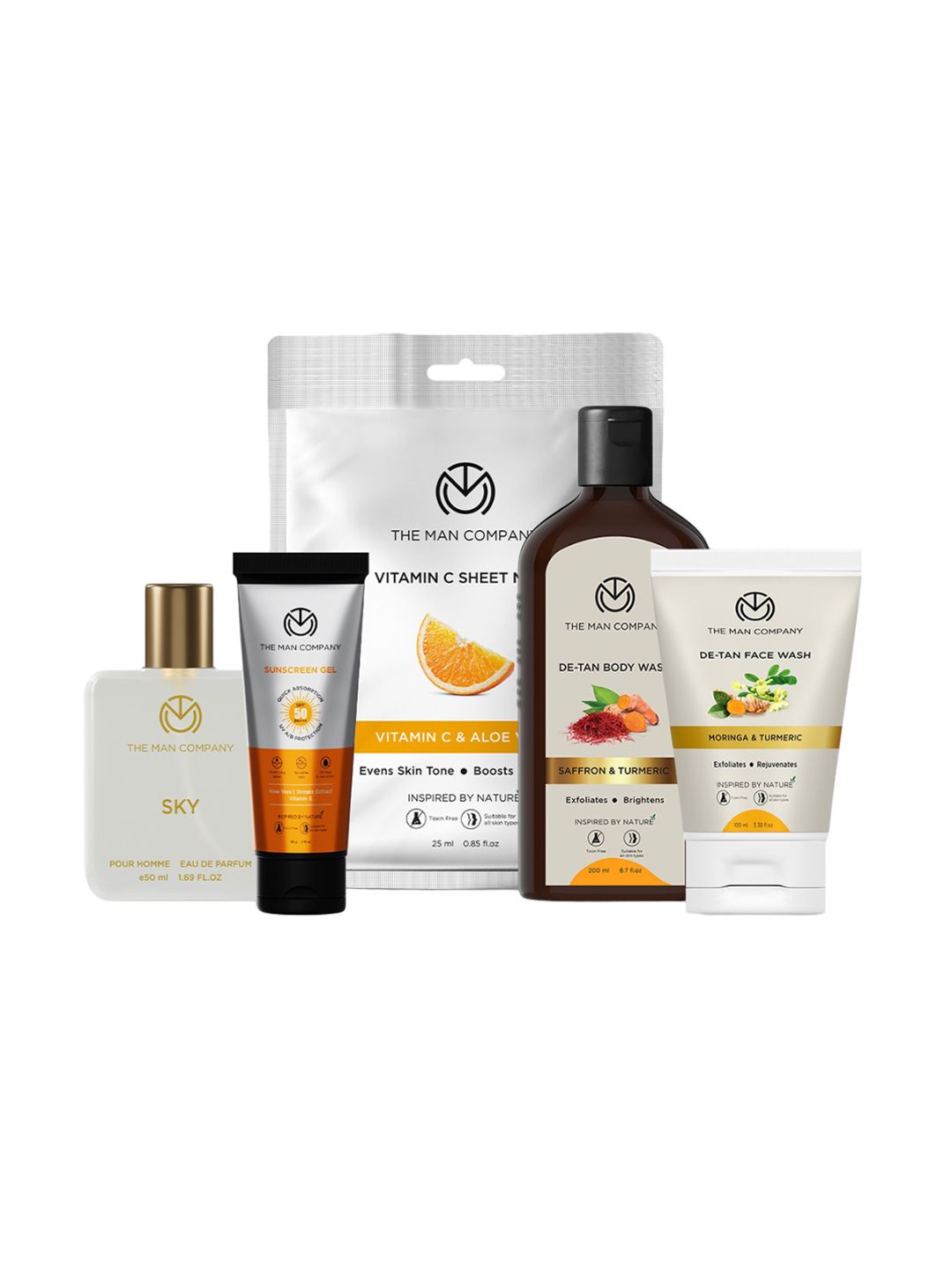 THE MAN COMPANY De-Tan Body Wash, Face Wash, Sunscreen Gel, Sheet Mask & EDP